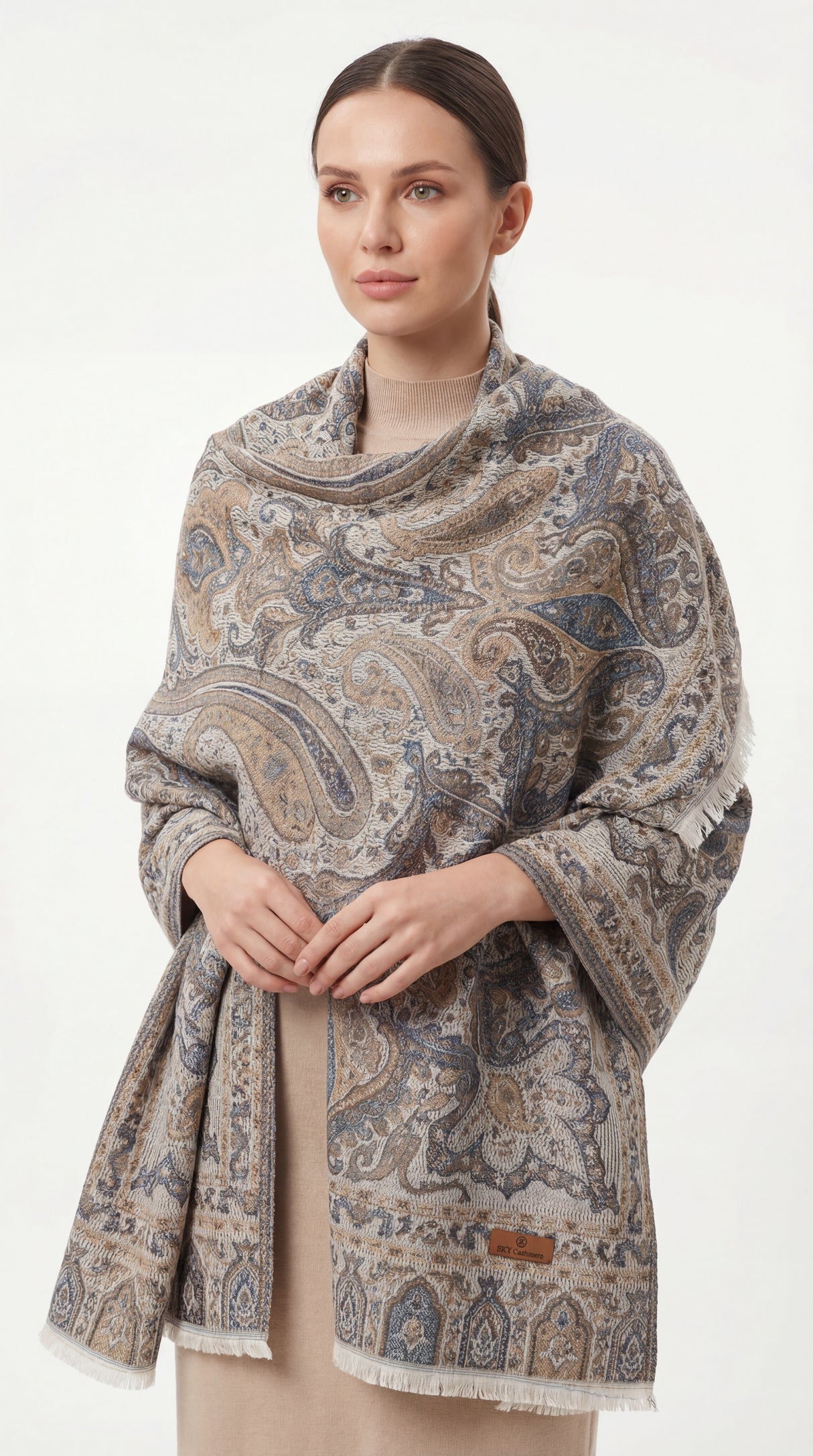 ZARIA™ Pastel Paisley Shawl Mubaraka Hijab