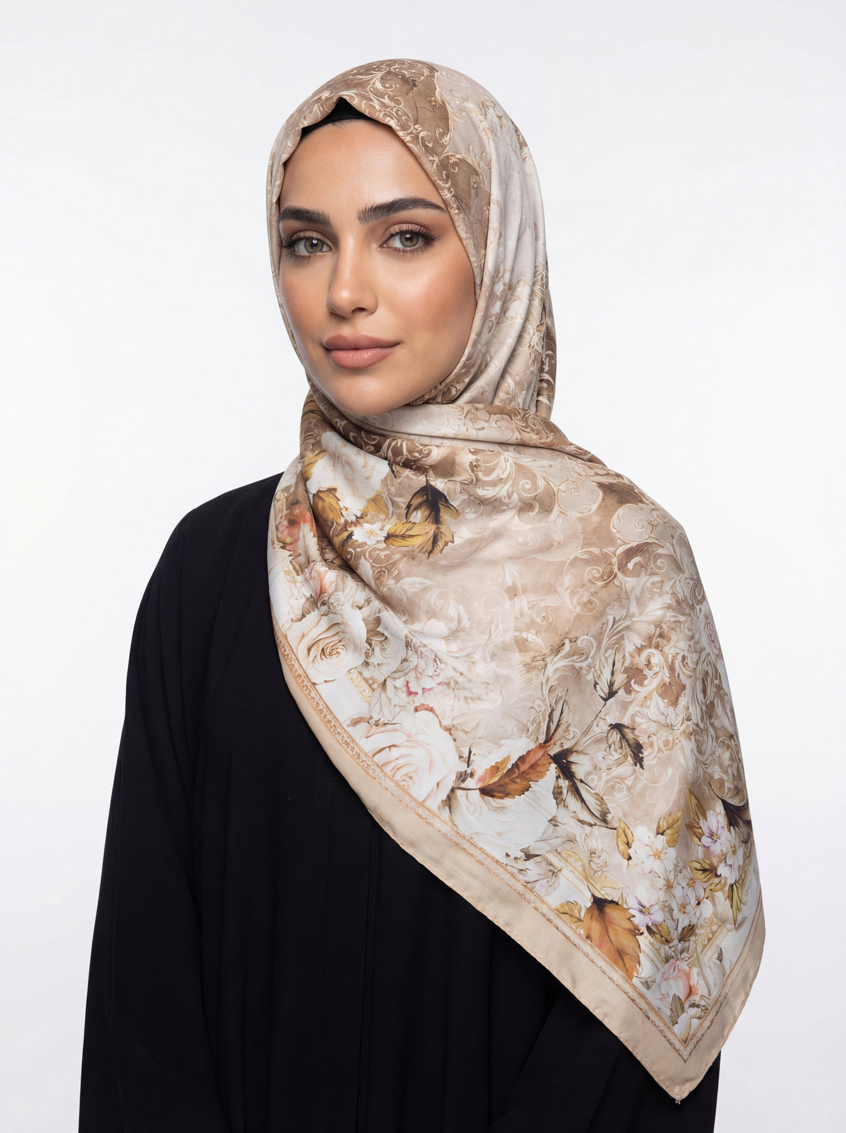 Sahara Bloom Satin Scarf Mubaraka Hijab