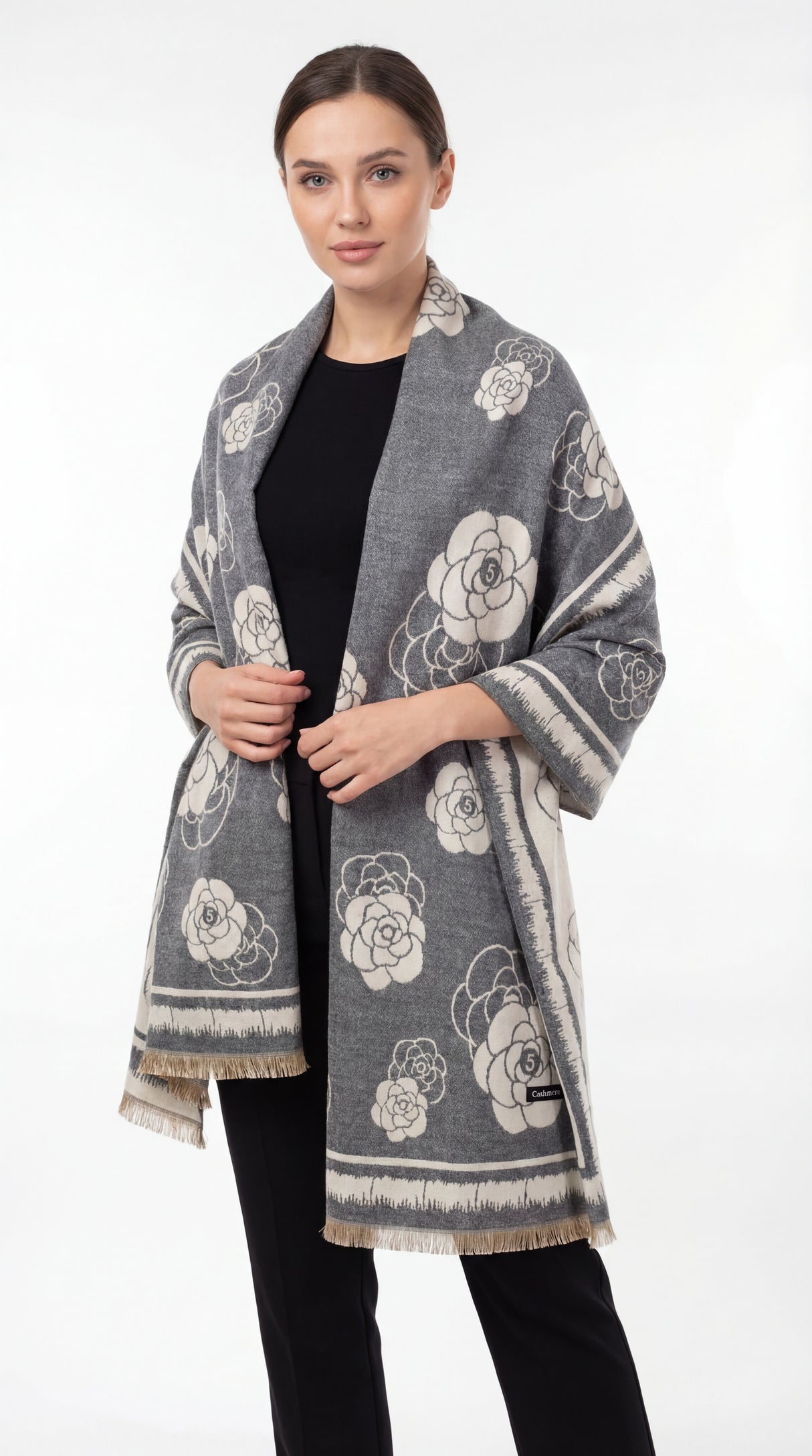 Celeste Floral™ Cashmere Shawl - Mubaraka Hijab