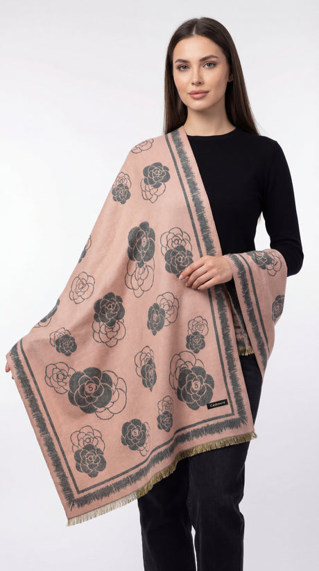 Celeste Floral™ Cashmere Shawl - Mubaraka Hijab