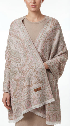 ZARIA™ Pastel Paisley Shawl Mubaraka Hijab