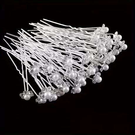 Pearl Floral Bridal Hair Pin Mubaraka Hijab