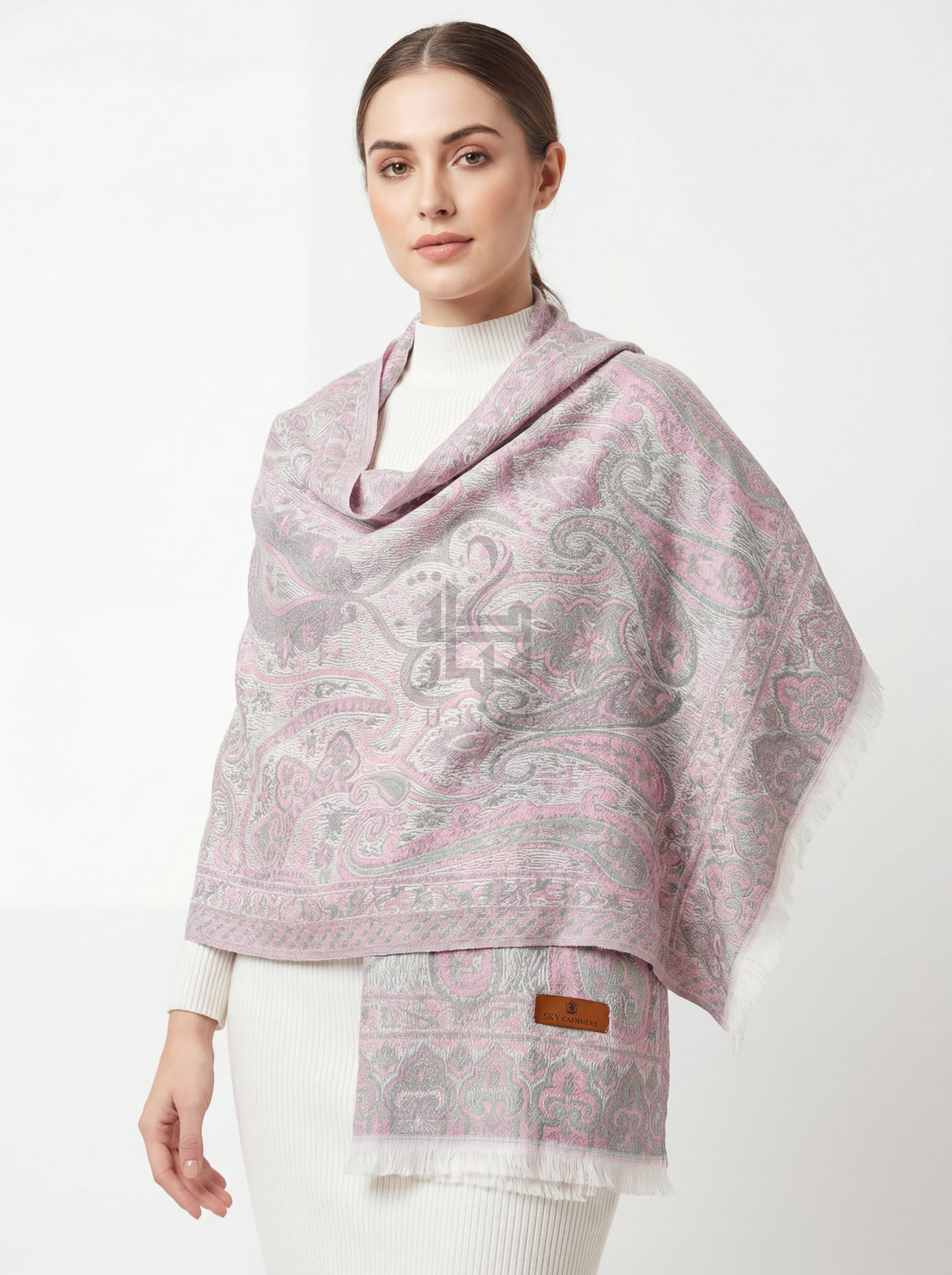 AYLA™ Sky Paisley Shawl Mubaraka Hijab