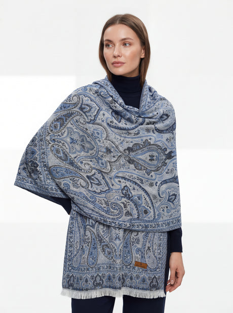 AYLA™ Sky Paisley Shawl Mubaraka Hijab