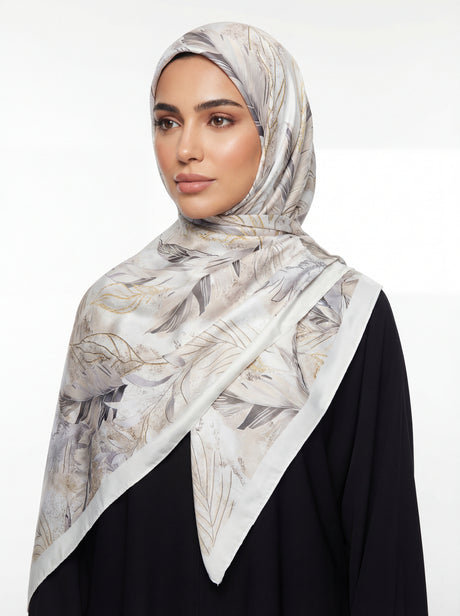 Samaa Bloom Satin Scarf Mubaraka Hijab