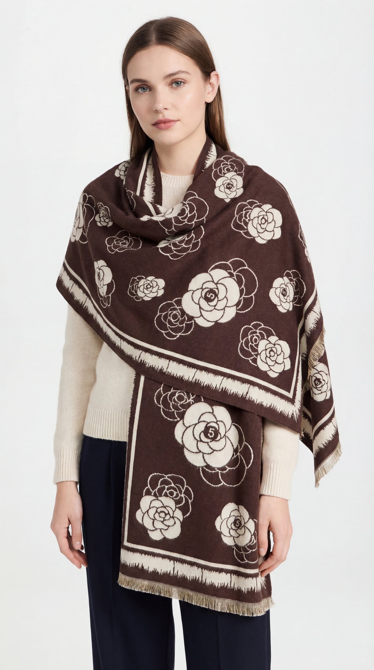 Celeste Floral™ Cashmere Shawl - Mubaraka Hijab