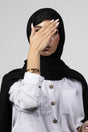 Chiffon Tabbi Black Mubaraka Hijab