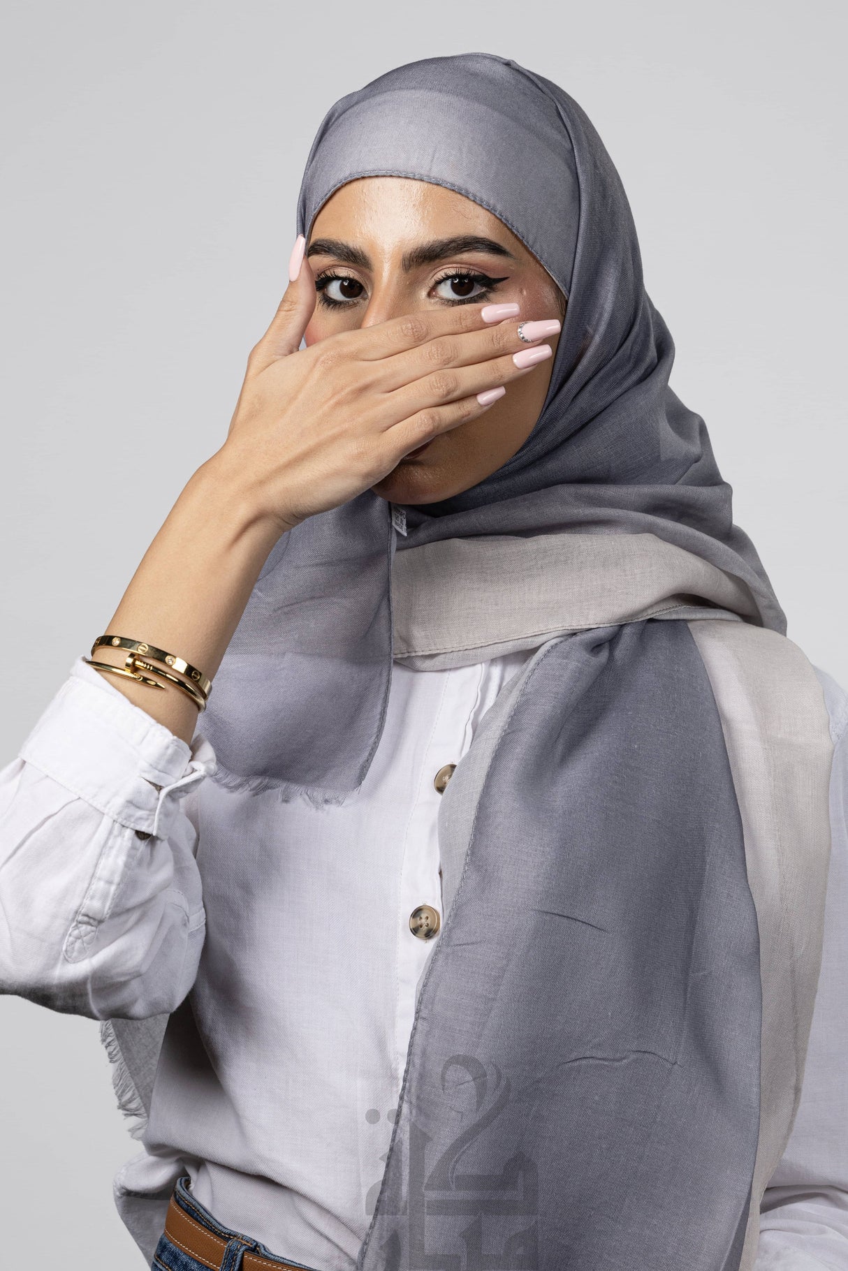 Linen Two Tone Mubaraka Hijab