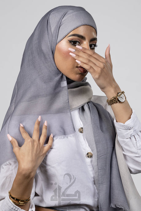 Linen Two Tone Mubaraka Hijab