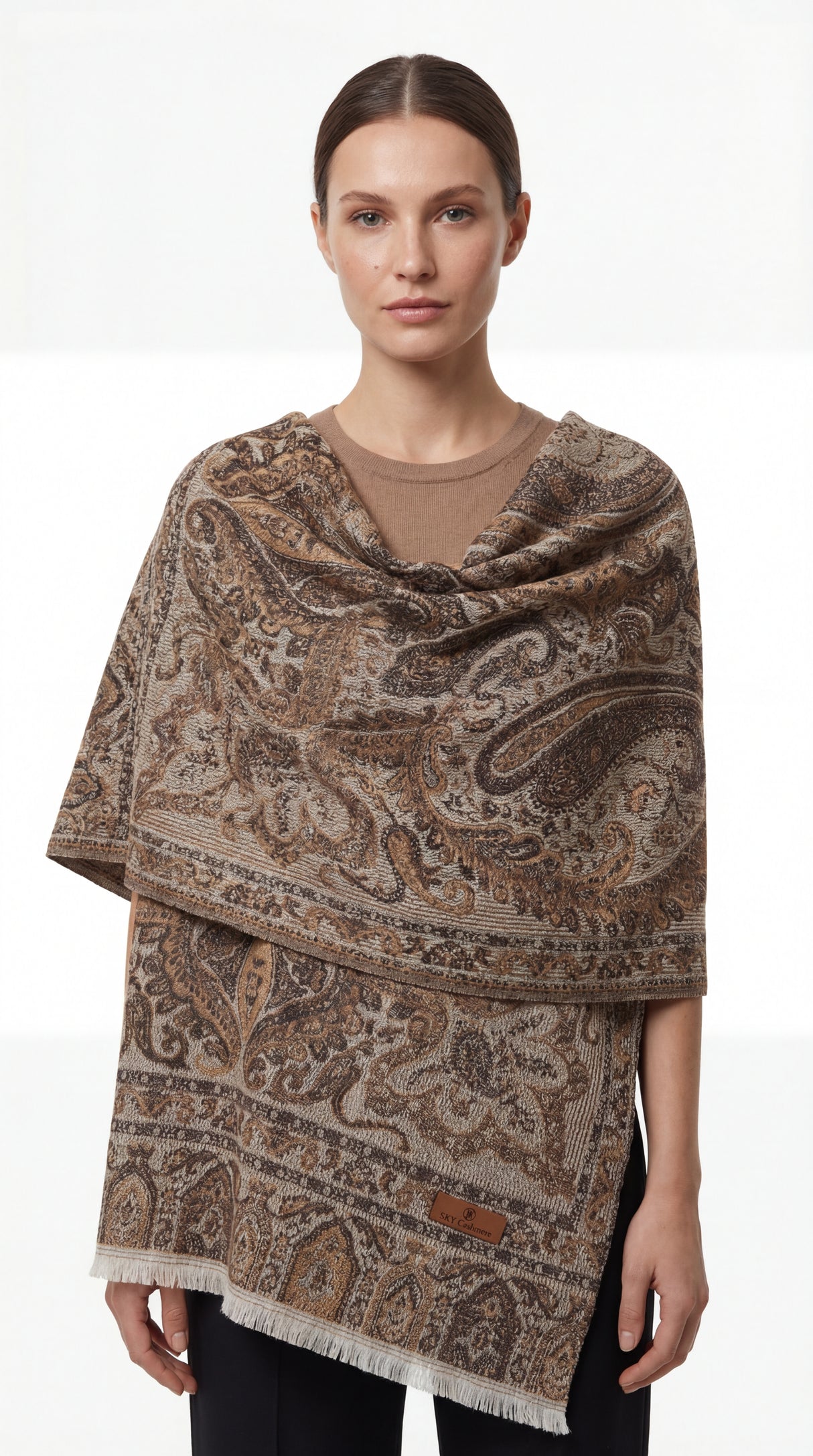 ZARIA™ Pastel Paisley Shawl Mubaraka Hijab