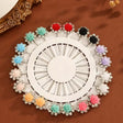Rose Crystal Hijab Pins Set Mubaraka Hijab