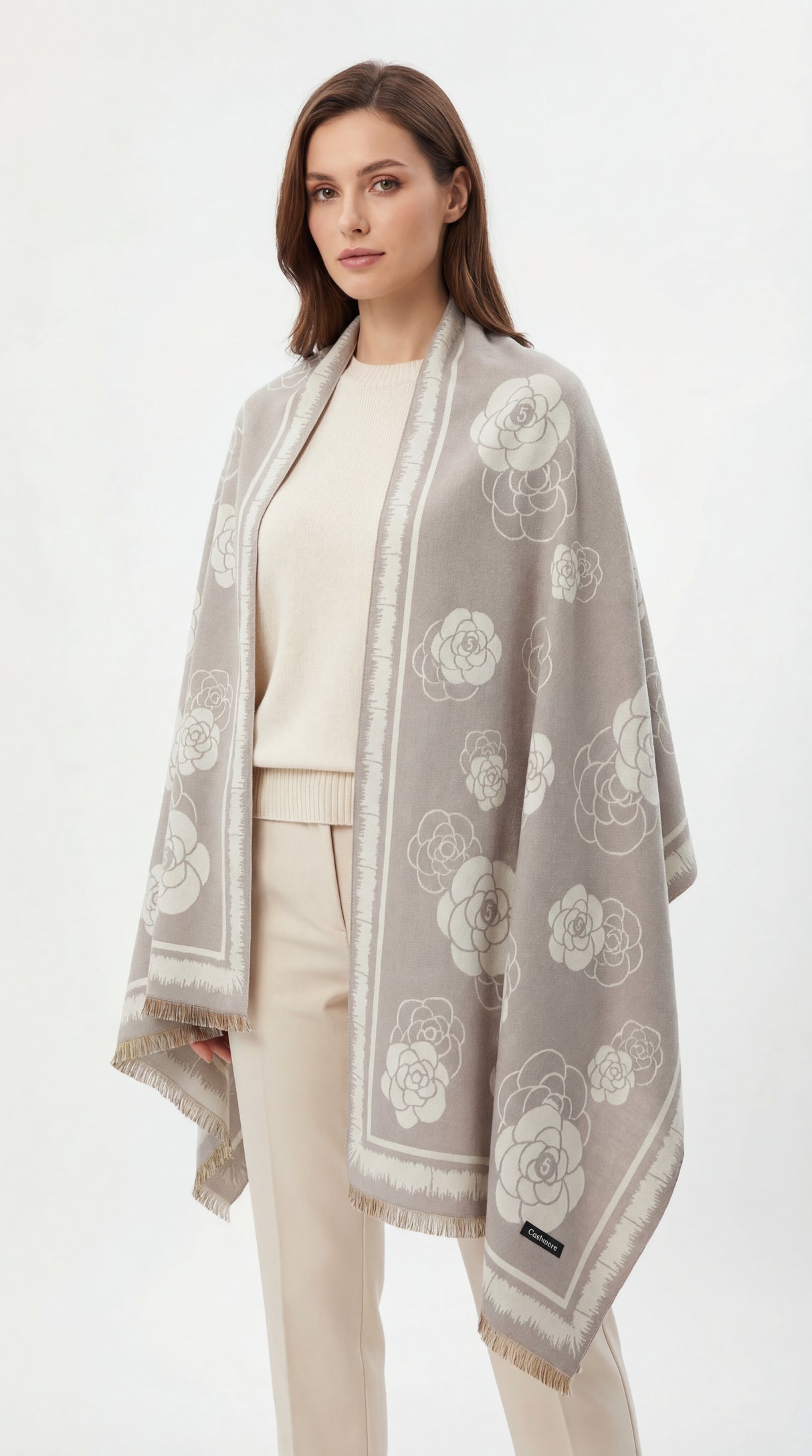 Celeste Floral™ Cashmere Shawl - Mubaraka Hijab