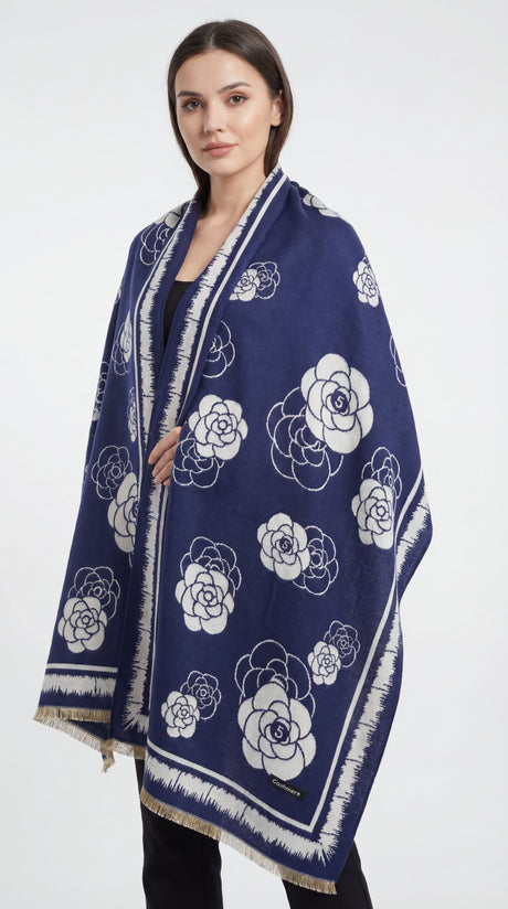 Celeste Floral™ Cashmere Shawl - Mubaraka Hijab