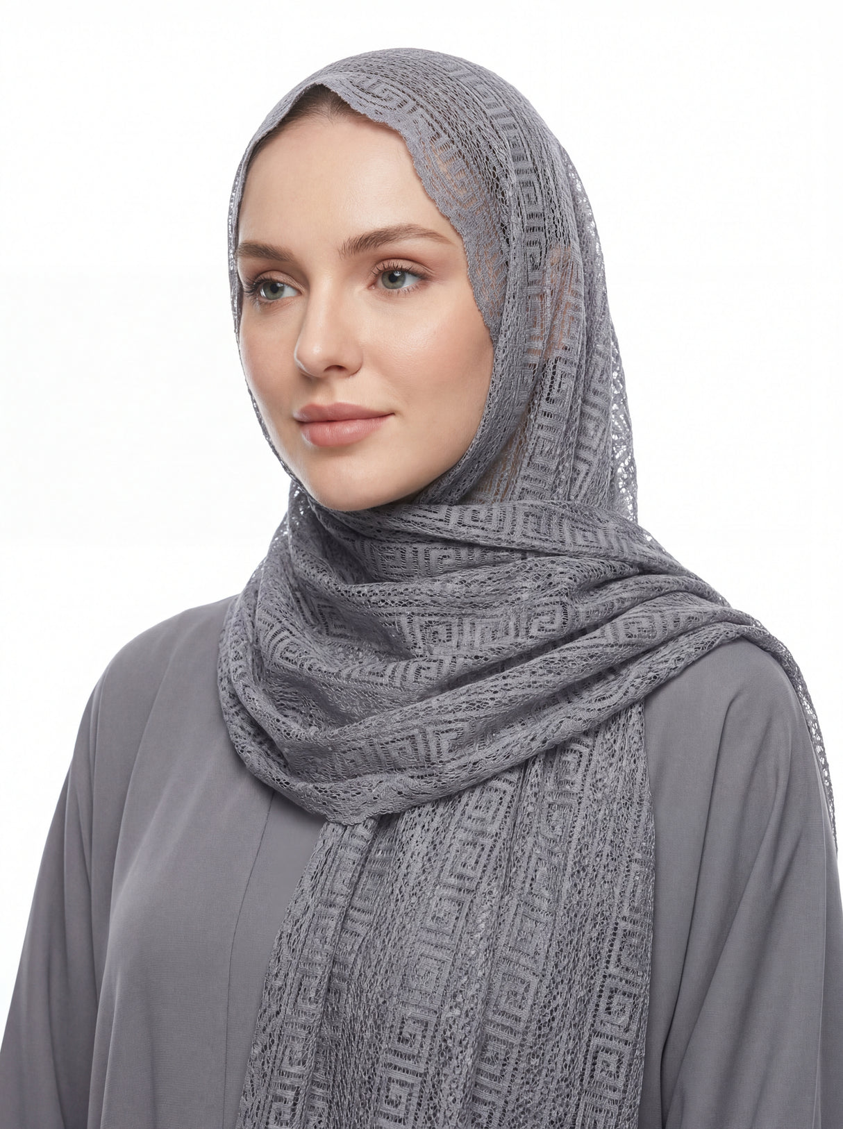 Lace Block Design Hijab Mubaraka Hijab