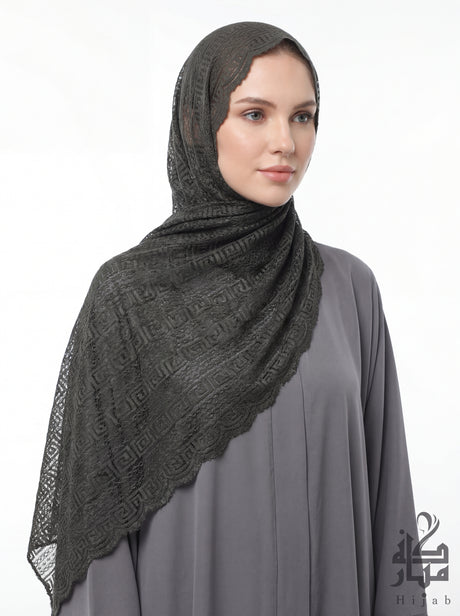 Lace Block Design Hijab Mubaraka Hijab