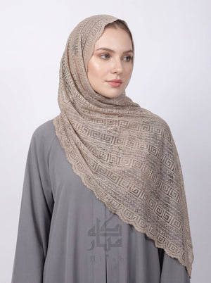Lace Block Design Hijab Mubaraka Hijab