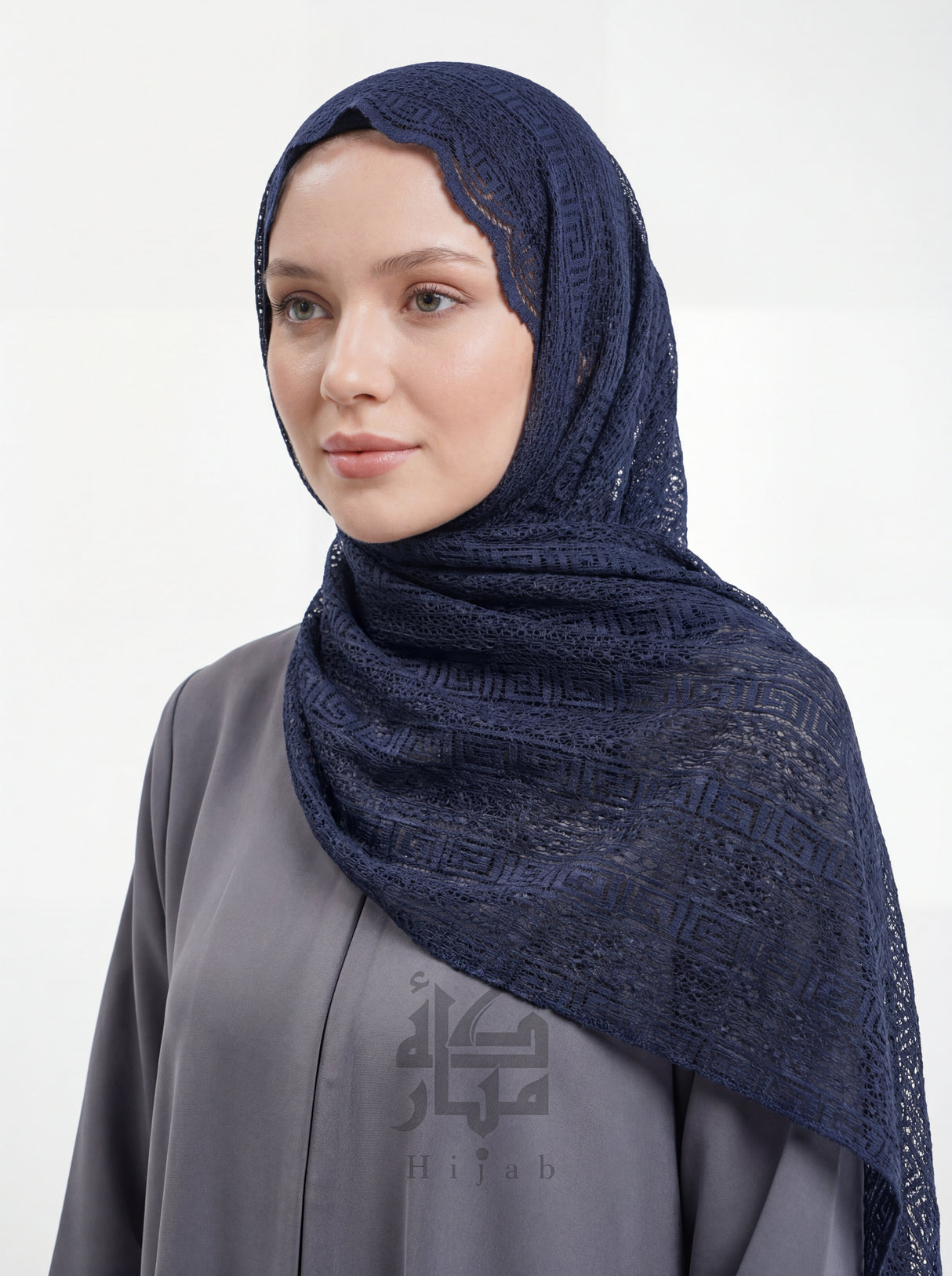 Lace Block Design Hijab Mubaraka Hijab