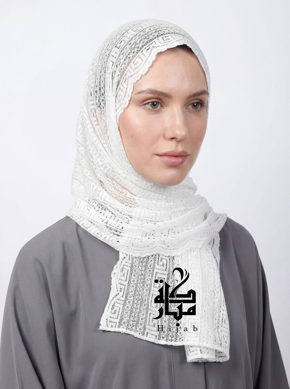 Lace Block Design Hijab Mubaraka Hijab