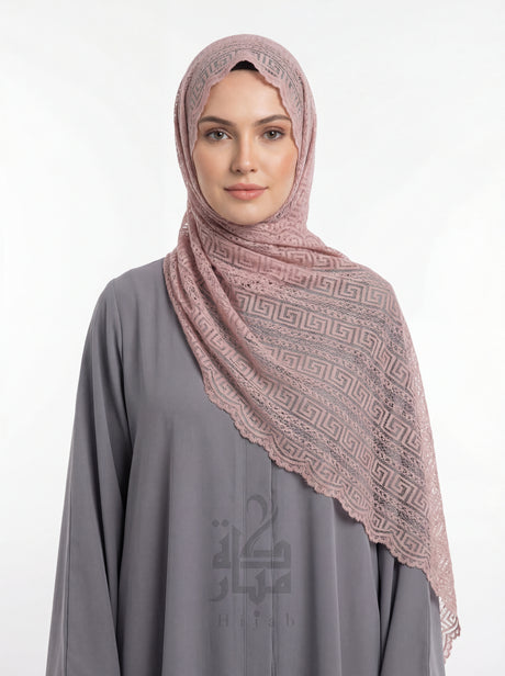 Lace Block Design Hijab Mubaraka Hijab