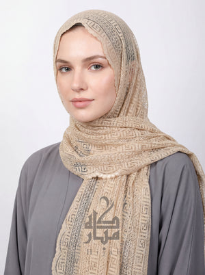 Lace Block Design Hijab Mubaraka Hijab