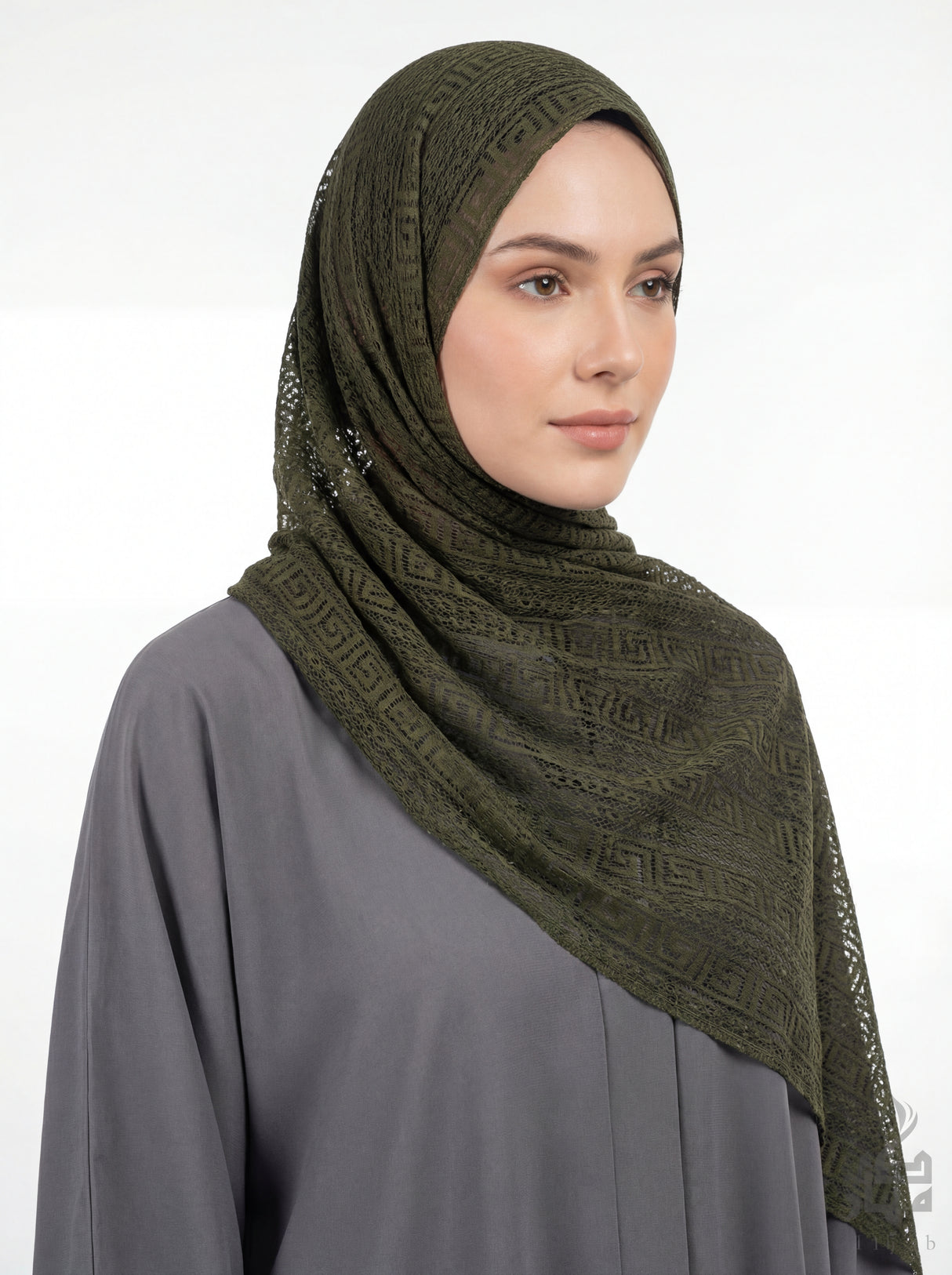 Lace Block Design Hijab Mubaraka Hijab