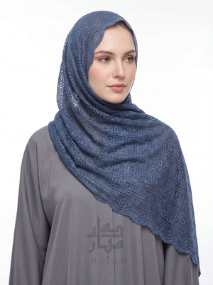 Lace Block Design Hijab Mubaraka Hijab