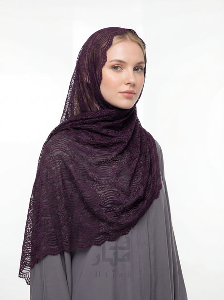 Lace Wave Design Hijab Mubaraka Hijab
