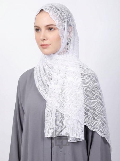 Lace Wave Design Hijab Mubaraka Hijab