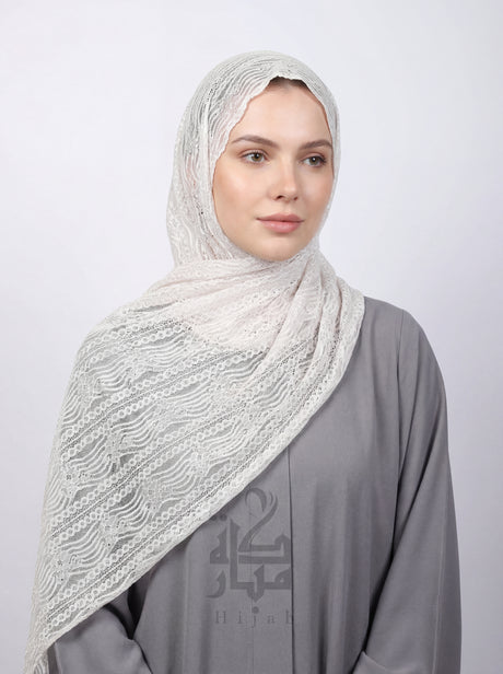 Lace Wave Design Hijab Mubaraka Hijab