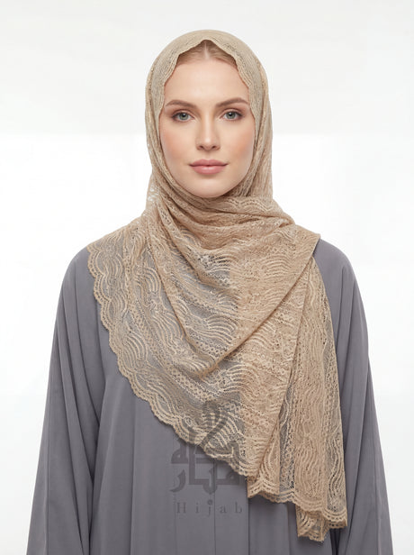 Lace Wave Design Hijab Mubaraka Hijab