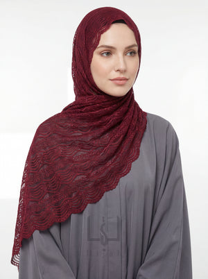 Lace Wave Design Hijab Mubaraka Hijab