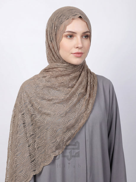 Lace Wave Design Hijab Mubaraka Hijab