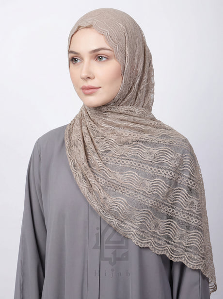 Lace Wave Design Hijab Mubaraka Hijab