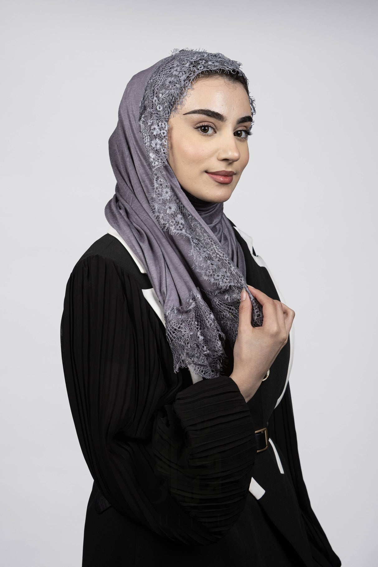 Cotton Lace Hijab - Mubaraka Hijab