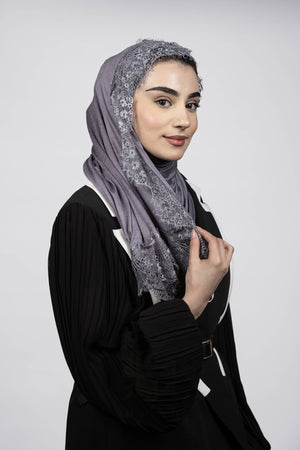 Cotton Lace Hijab - Mubaraka Hijab