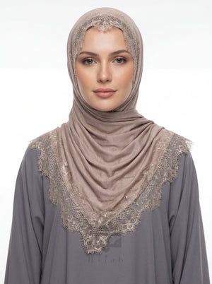Cotton Lace Hijab Mubaraka Hijab