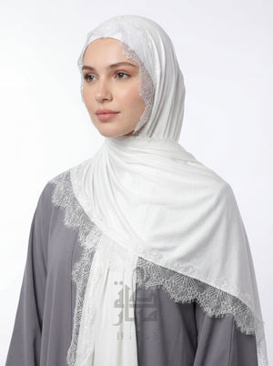 Cotton Lace Hijab Mubaraka Hijab