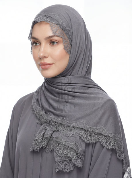 Cotton Lace Hijab Mubaraka Hijab