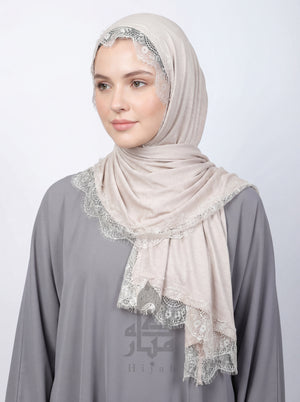 Cotton Lace Hijab Mubaraka Hijab