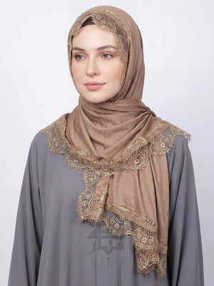 Cotton Lace Hijab Mubaraka Hijab