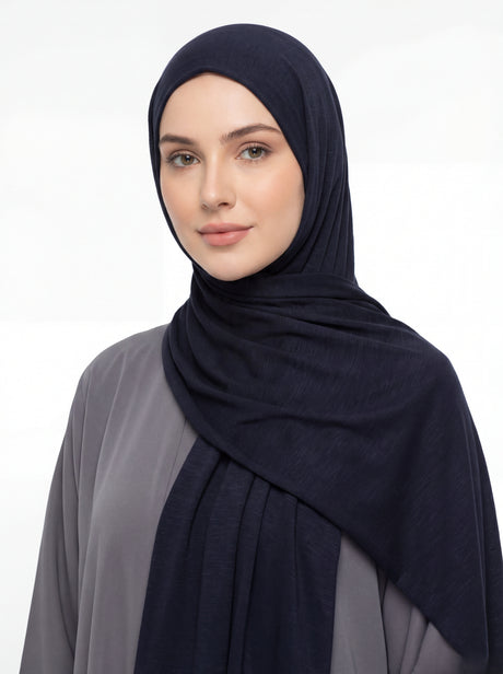 Cotton Jersey Plain Mubaraka Hijab