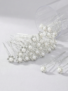 Pearl Floral Bridal Hair Pin Mubaraka Hijab