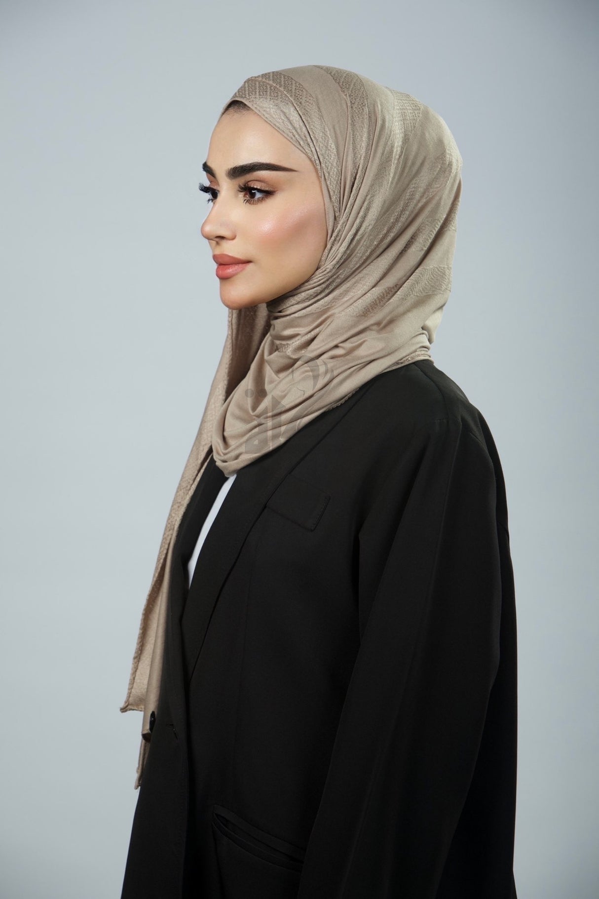 Jacquard Block Printed Hijab - Mubaraka Hijab