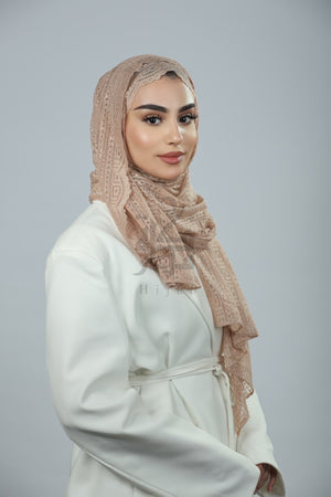 Lace Block Design Hijab - Mubaraka Hijab