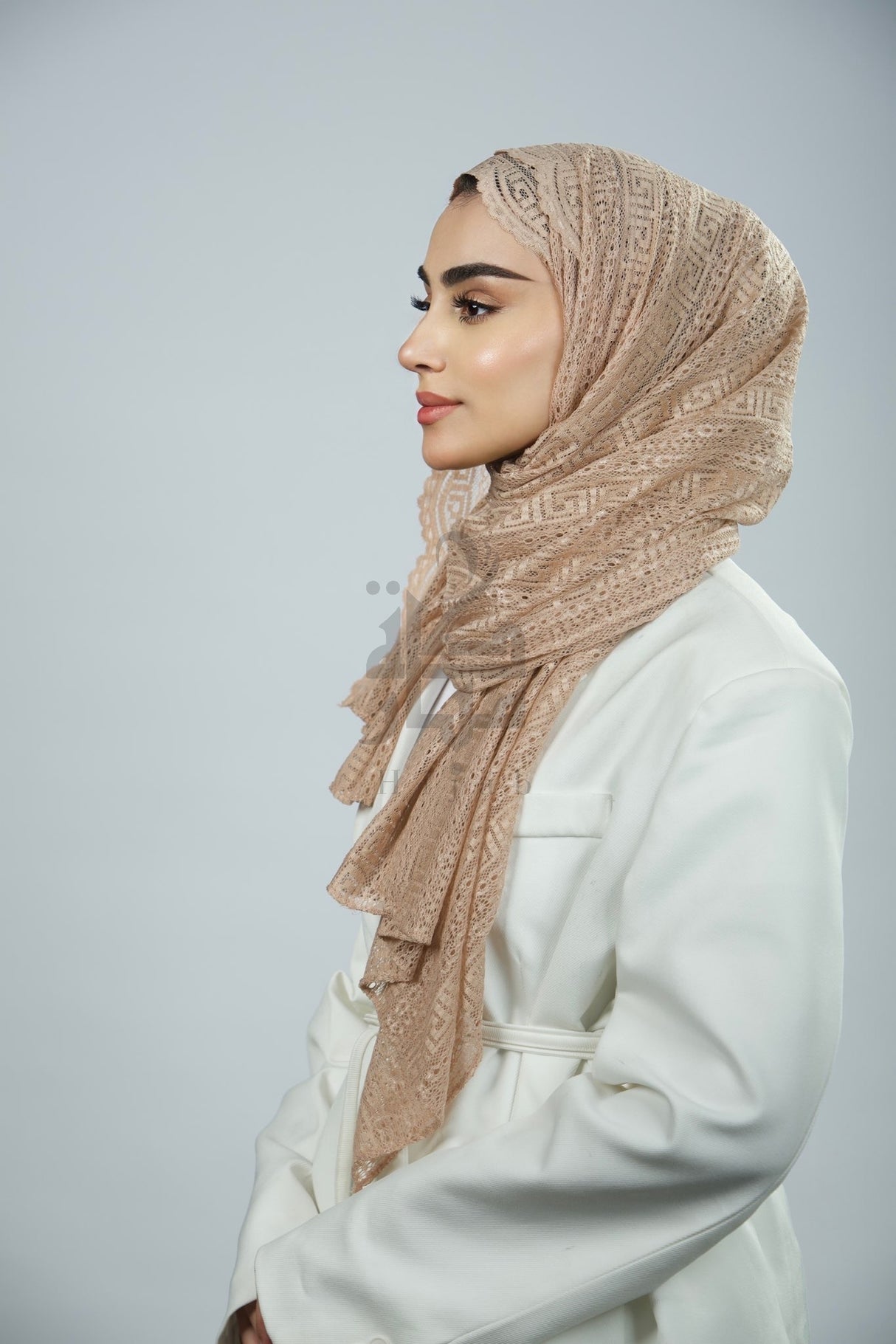 Lace Block Design Hijab - Mubaraka Hijab