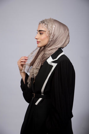Cotton Lace Hijab - Mubaraka Hijab