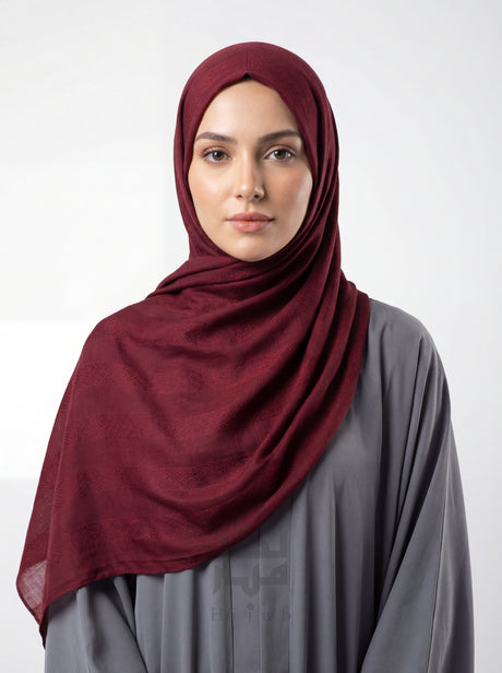 Jacquard Block Printed Hijab Mubaraka Hijab
