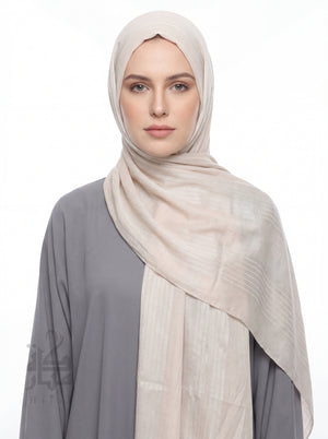 Jacquard Stripe Design Hijab Mubaraka Hijab