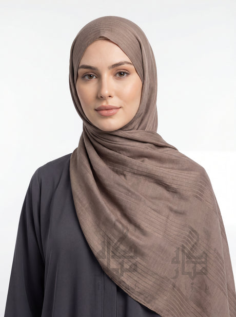 Jacquard Stripe Design Hijab Mubaraka Hijab