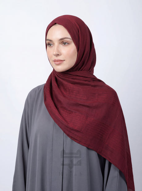 Jacquard Stripe Design Hijab Mubaraka Hijab